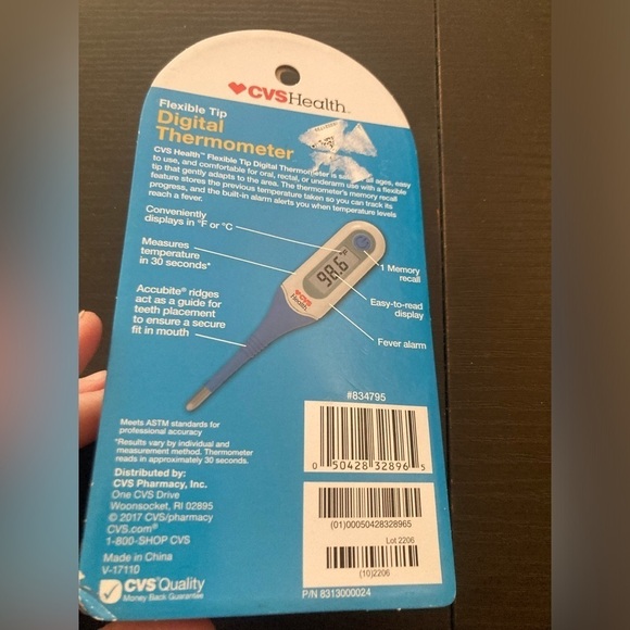 CVS Health flexible tip digital thermometer. New in package. 30 second reading - Picture 4 of 4